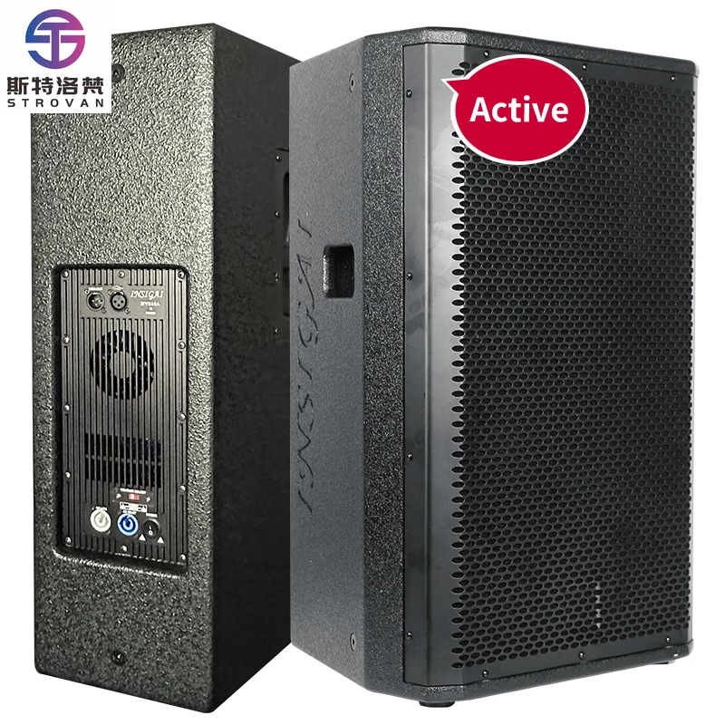 

New Professional Active Amplifier Speakers 15 Inch Bass boost Out Door Woofer Dj Stage Active 15 Inch Bass Subwoofer Speaker