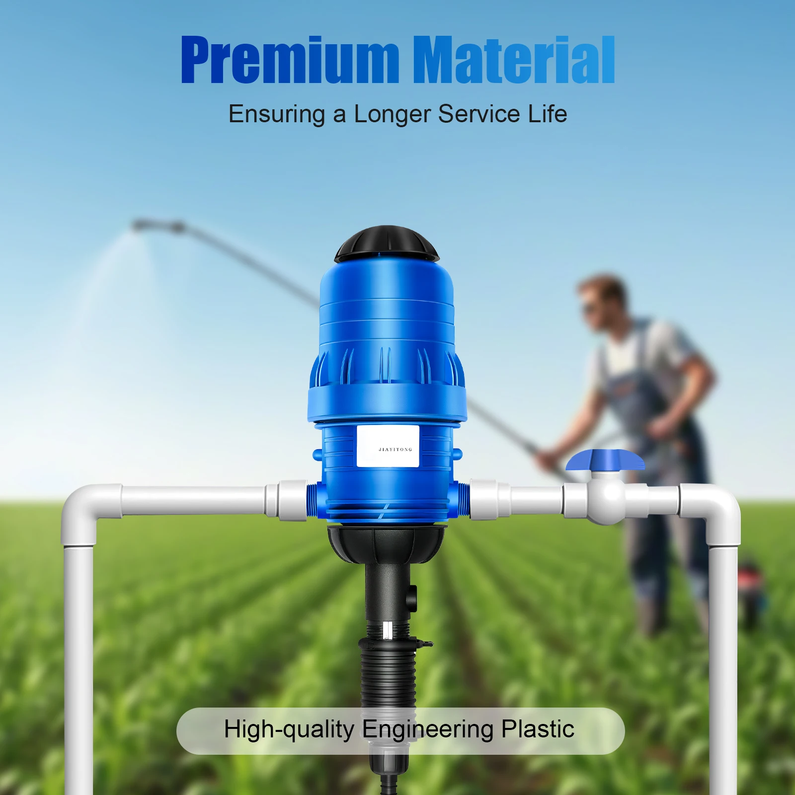 

Fertiliser Injector Dispenser, Water Powered Dosing Pump for Automatic Fertiliser Livestock for Livestock Breeding, Gardens