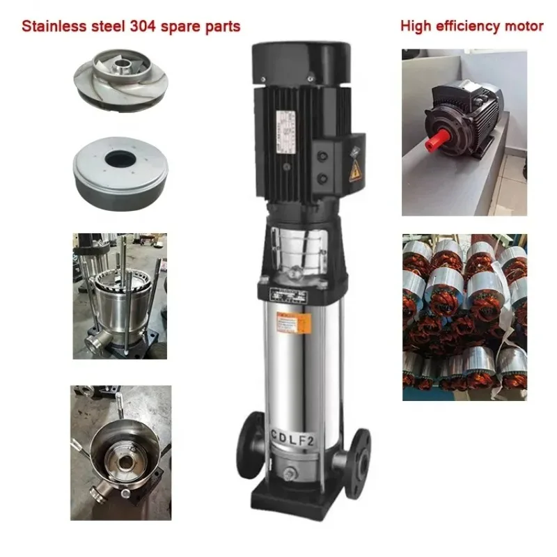 

CDL CDLF Stainless Steel Centrifugal Multistage Pump 220/380v Boosting Water Pump