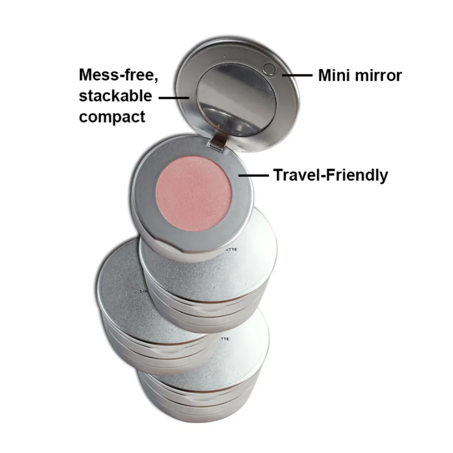 Custom Logo Vegan Makeup Wholesale 3 Layer Face Powder Blush Highlighter Contour Palette Private Label  Blusher