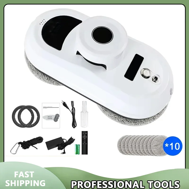 

Home Cleaning Robot Vacuum Window Cleaner with Remote Control Electric Glass Washer Anti-Fall for Home Windows