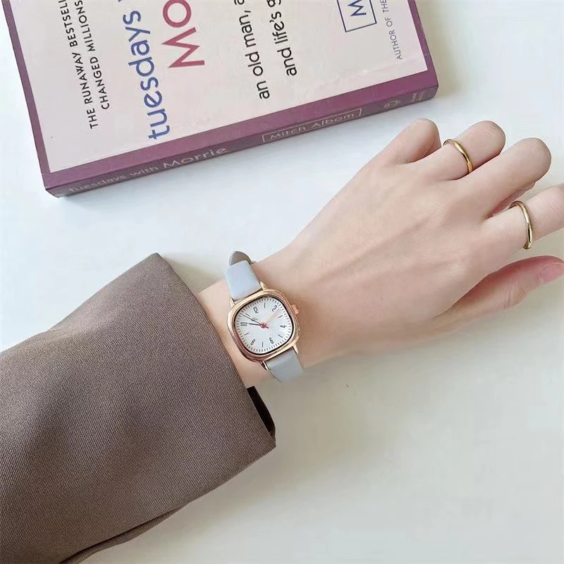 ساعة يد كوارتز نسائية من MAYZHISU بحزام جلدي ساعة نسائية فاخرة للفتيات ساعات للسيدات سوار ساعة عصرية