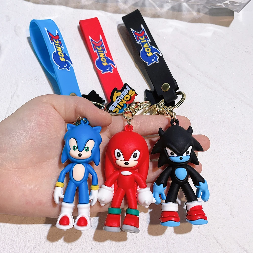 Cartoon Super NIc Cute Variable Speed Sonic Keychain Car Keychain Couple Bag Pendant Decoration Small Gift