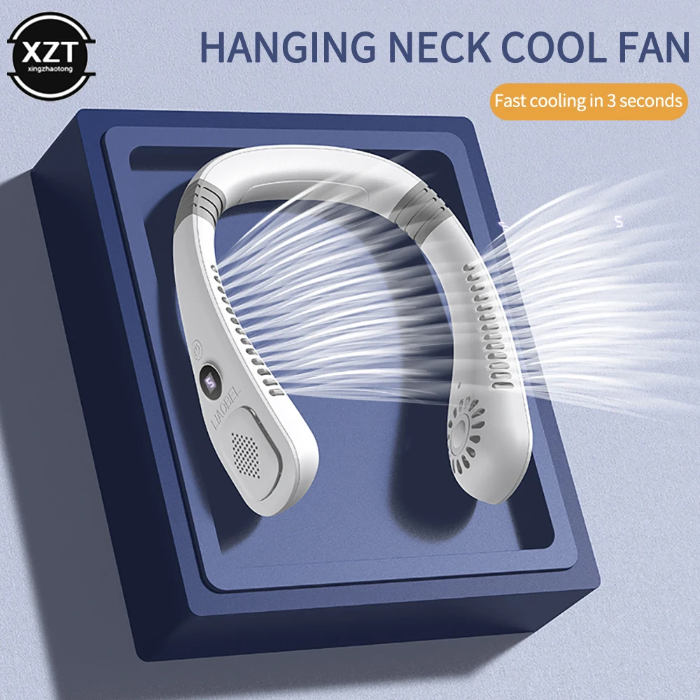 

Portable Hanging Neck Fan Usb Rechargeable Cooling Bladeless Mini Ventilador Neckband Fan Electric Wireless Fan Neck Fan