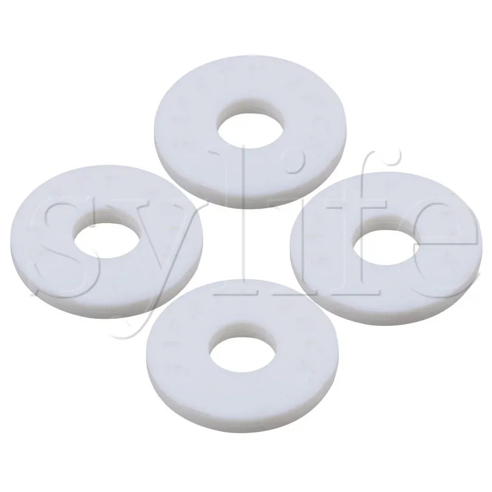 10x 25x3mm Silica Gel Guitar Savers Premium Strap Lock 9mm Hole Dia White