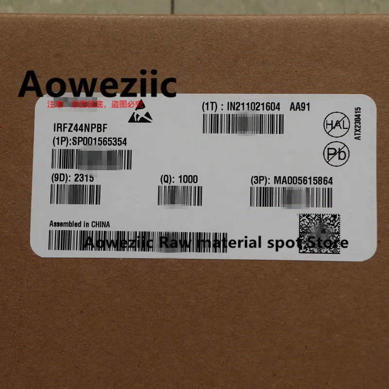 Aoweziic 2023+ 50pcs/LOT  100% New Imported Original  IRFZ44NPBF  IRFZ44N  TO-220 Field Effect Transistors MOS FET 55V  41A