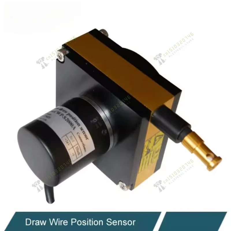 1000mm Range Draw Wire Displacement Sensor — Linear Rope Encoder, Potentiometer