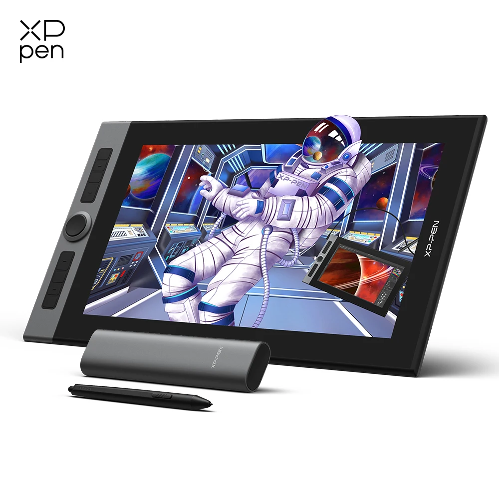 XPPen Artist Pro 16 Tablet Graficzny z Monitorem i Piórem X3 Smart Chip, Tablet do Rysowania z Monitorem 15,6 Cala, 133% sRGB, Kompatybilny z Windows i Mac