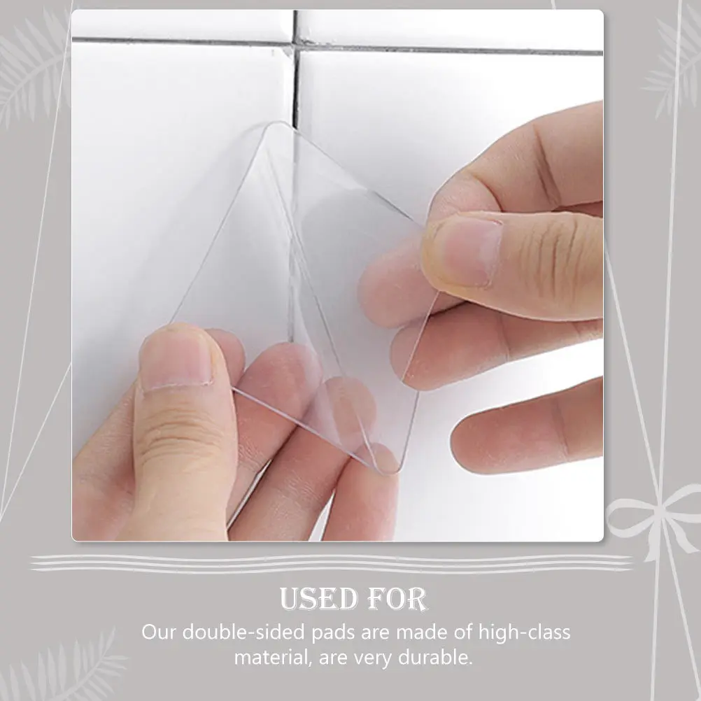 

20Pcs Transparent Double Sided Tape Stickers Adhesive Mounting Pads Reusable Waterproof Sticky Tapes for Posters Photos Models