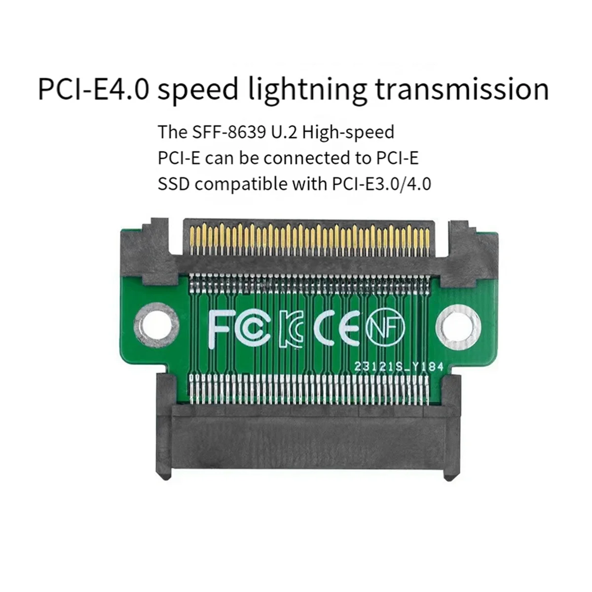 PCI-E إلى SFF8639 ذكر إلى أنثى SSD U.2 بطاقة تمديد SFF-8639 متعددة الوظائف 8639 ذكر إلى شاحن أنثي بطاقة