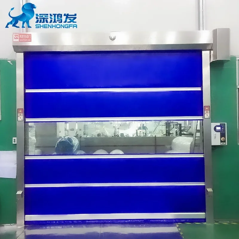

Automatic Plastic PVC High Speed Fabric Rapid Rolling Shutter Doors Fast Quick Energy Saving Curtain Puerta De Alta Velocidad