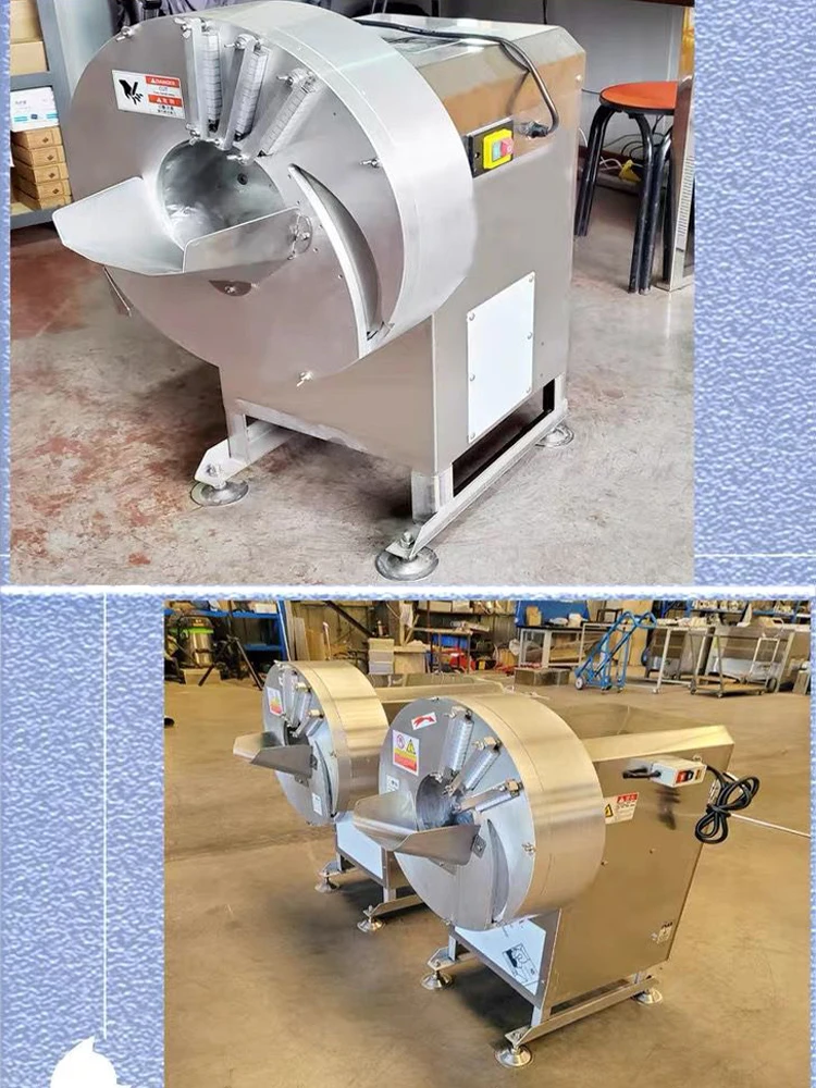 2025 ماكينة تقطيع الزنجبيل الكهربائية الصناعية الأوتوماتيكية ماكينة تقطيع الخيار ماكينة تقطيع الخضار الجذر