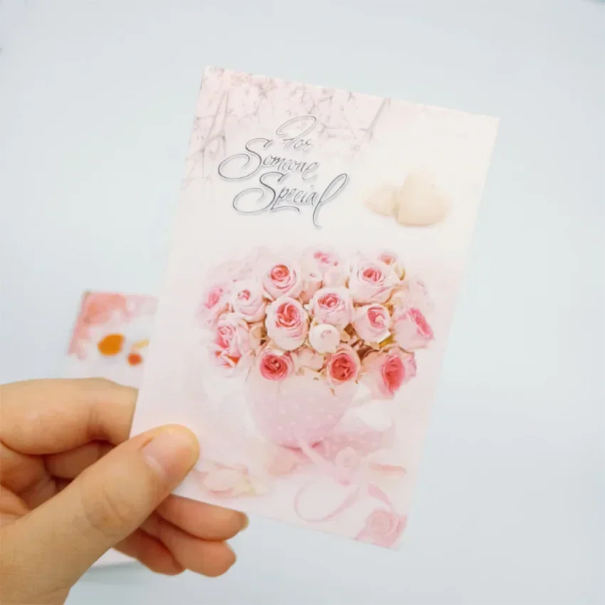 10Pcs/lot Romantic flowers Flowers Small Cards party invitation Greeting Card Birthday Gift Message Cards 7*10.4CM