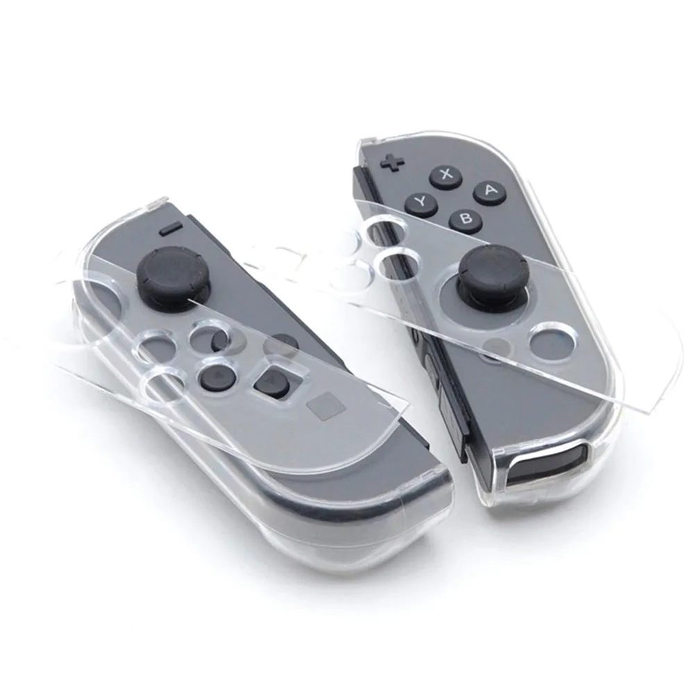 Crystal Case for Nintend Switch Joycon Cover Hard PC Case Compatible Nintendo Switch Joy-con Controller Grip Transparent Cover