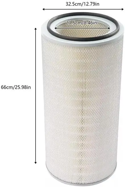 ไส้กรองเครื่องดูดฝุ่น P191151 - 20-40μm, 12.8 นิ้ว × 8.46 นิ้ว × 25.98 นิ้ว เส้นผ่านศูนย์กลางรู 16 มม.