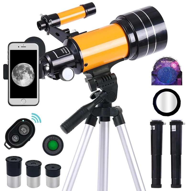 

300mm Large Focus Telescope for Space Monocular 70MM Eyepiece Powerful Binoculars Night Vision for Star Camping