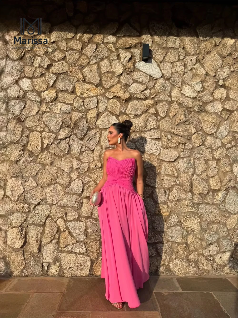 Marissa Line A Wedding Dress Chiffon Elegant Prom Dresses 2025 Custom Made Ball Gown Party Dresses Luxury Off-shoulder Evening