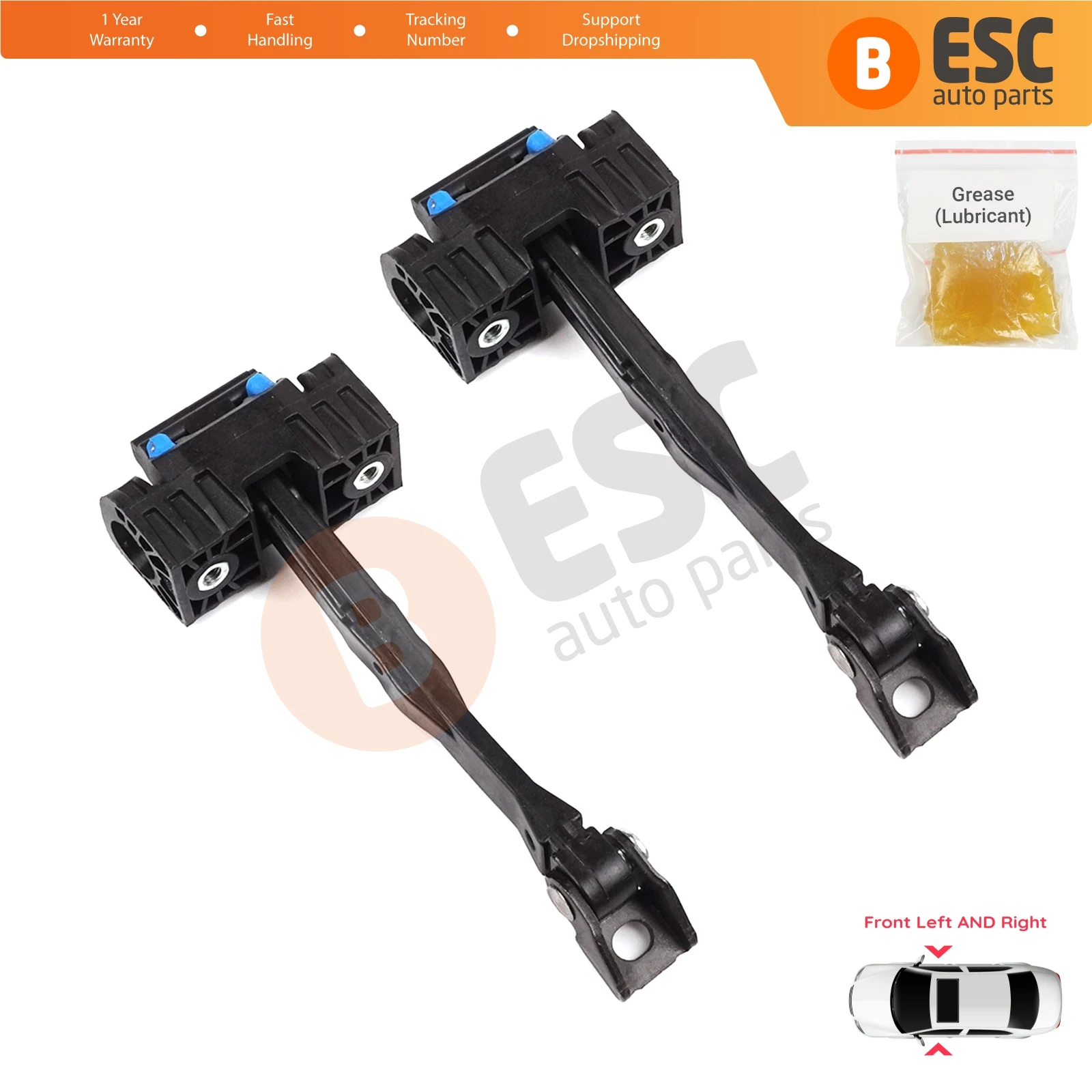 EDP1341-1 2 Stuks Voordeur Scharnier Stop Check Limiter voor VW Golf MK7 5G 2012-2020 4/5 Deur Alltrack Sportsvan Variant e-Golf