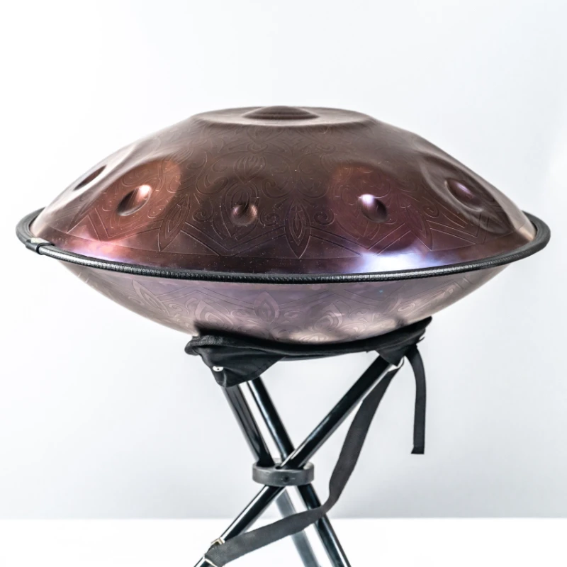 

10 Note Purple Color Handpan Drum Nitrided Steel 432 440 Hz Custom Musical Instruments D Kurd Handpan Drum