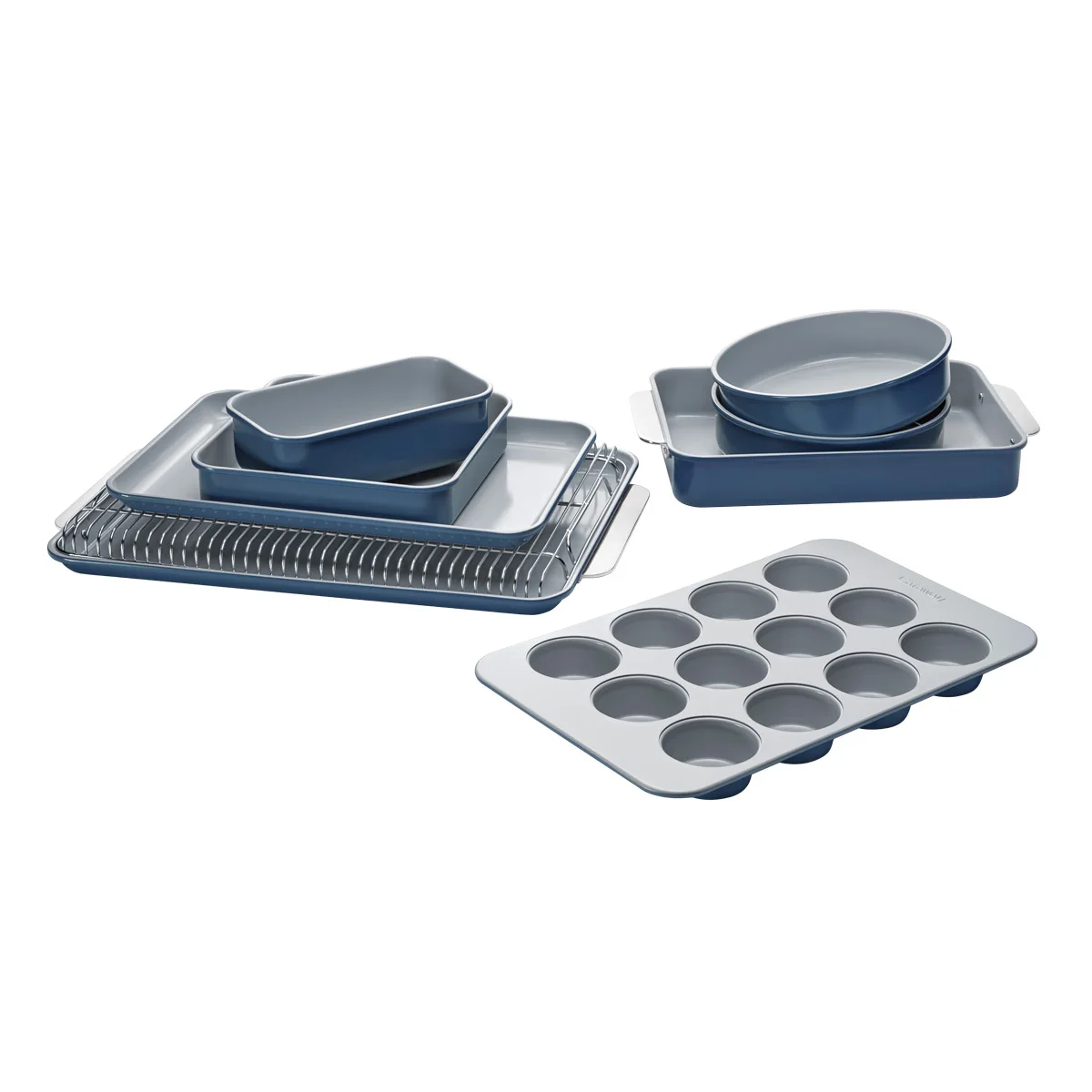 

New Caraway Home Non-Stick Bakeware Navy Set of 11