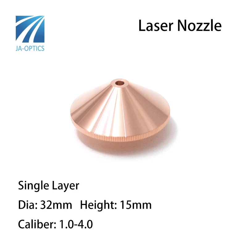 High Quality CO2 Laser Nozzles Dia 32mm Height 15mm Single Layer Laser Nozzle for Fiber Laser Cutting Machine