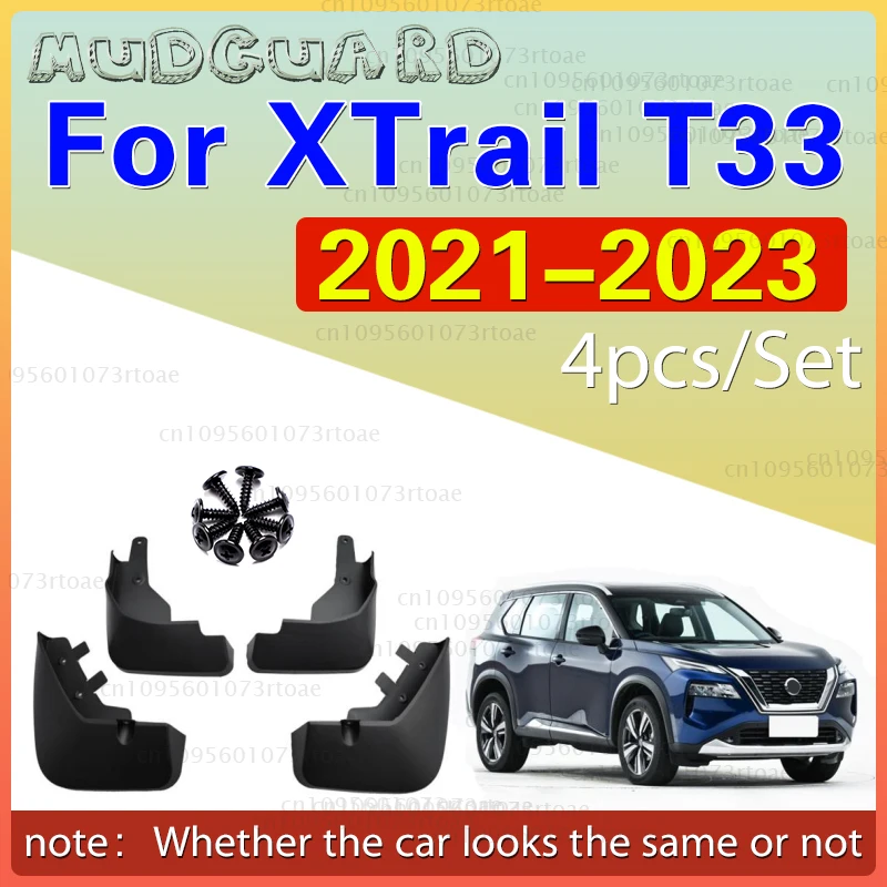 

4x for Nissan Rogue XTrail T33 X-Trail X Trail 2021~2023 2022 MudFlap Mudguards Splash Guard Front Rear Fender Flare Accessories