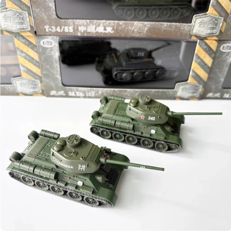 

1/72 Scale Soviet T34-85 Heavy Tank Simulation Alloy Track-type Tank Model Static Display Collectible Gift Souvenir Decoration