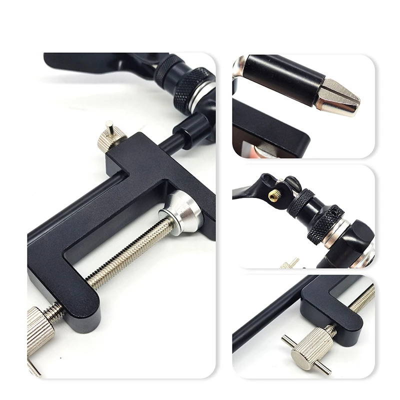

Fly Fishing Tool Fly Tying Vise Sturdy Metal Construction Small Hook Compatibility Practical Fly Fishing Tackle