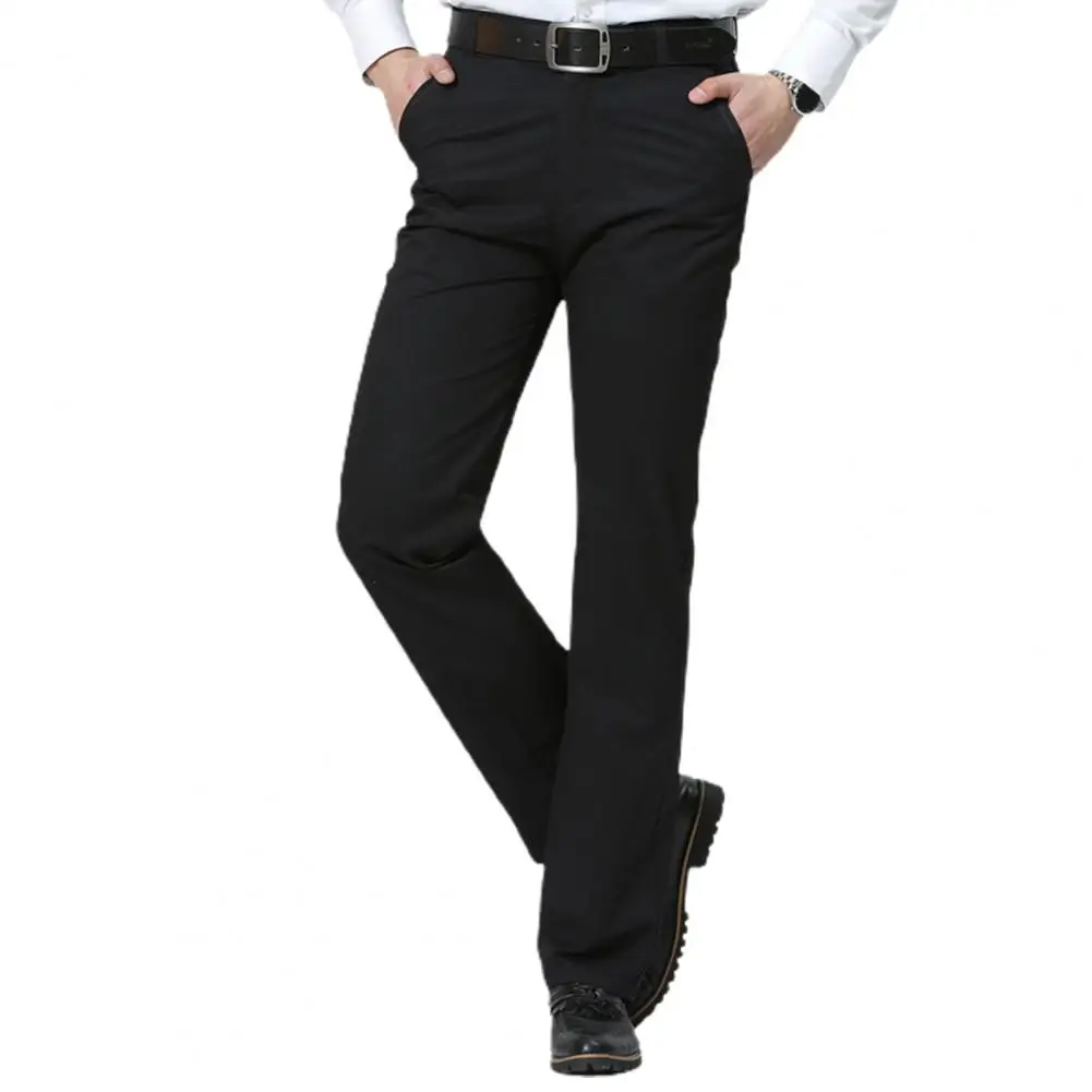 Men‘s Suit Pants Spring and Summer Male Dress Pants Business Office Elastic Wrinkle Resistant Big Size Classic Trousers Male