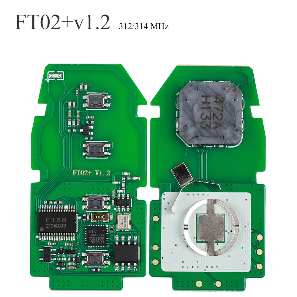 

Lonsdor FT02 PH0440B Update Version of FT11-H0410C 312/314 MHz Toyota Smart Key PCB Frequency Switchable