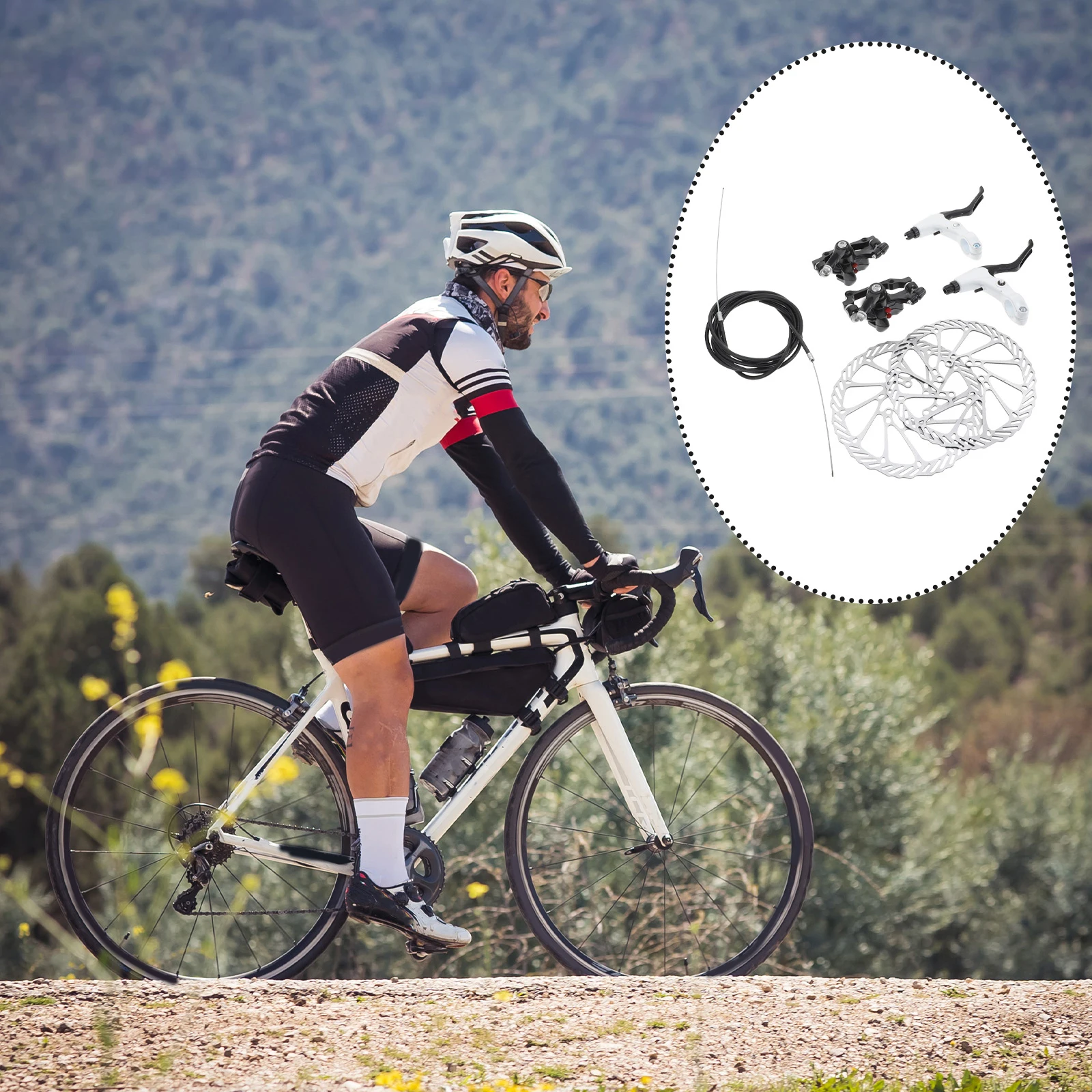 

1 Set Hollowed-Out Disc Brakes Mountain Bike Disc Brakes Lightweight Durable Sturdy Metal Mechanical Brake Rotor For Cycling