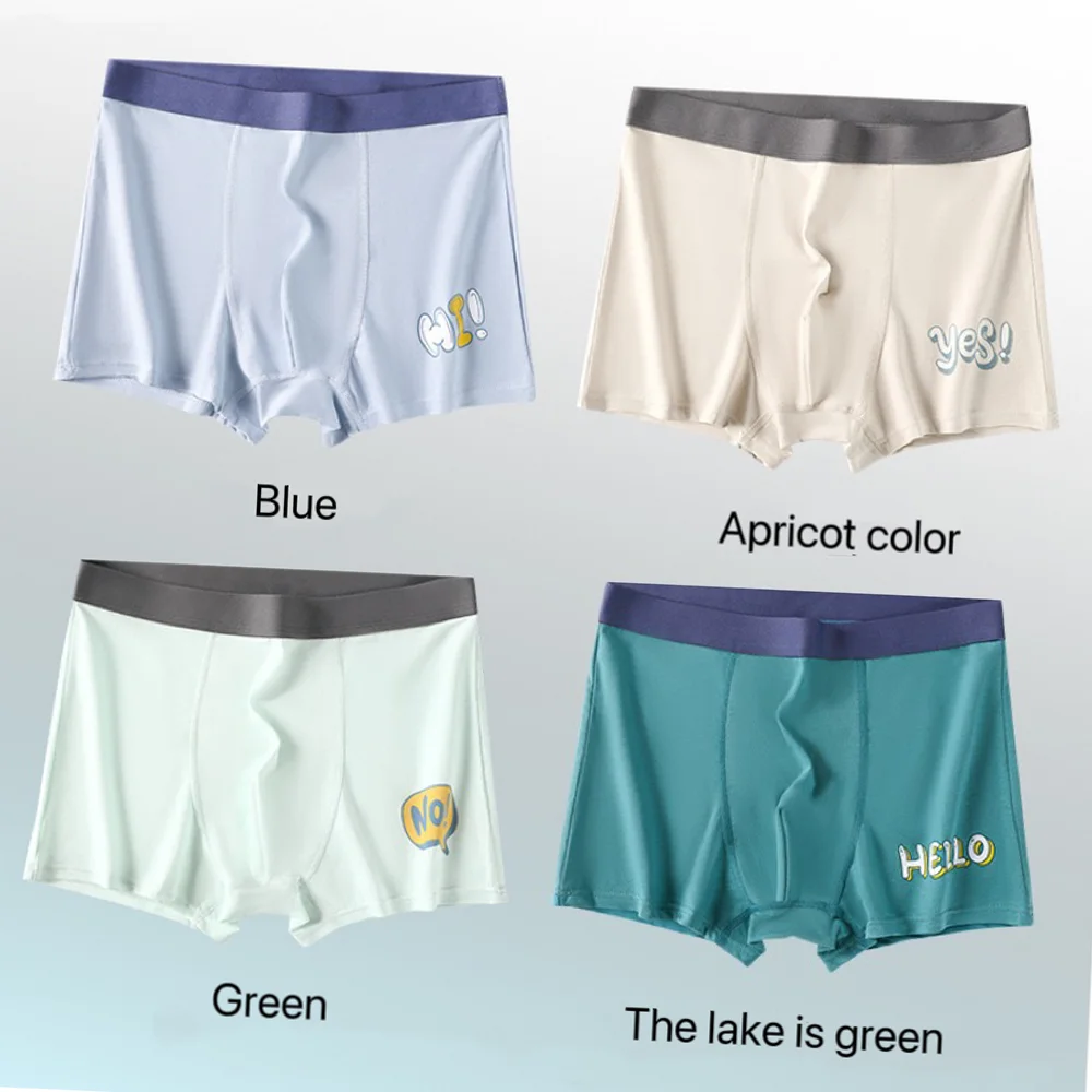 4 Pcs/Lot Teens Boys Underwear Cotton Panties Teenage Underpants Breathable Kids Shorts Boy Boxer Brief Young Soft Bottom Panty
