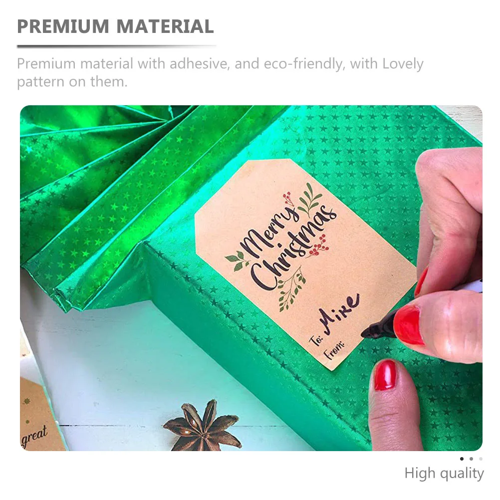 

2 Rolls Christmas Envelope Stickers Decoration Gift Adhesive Seal Packaging Holiday