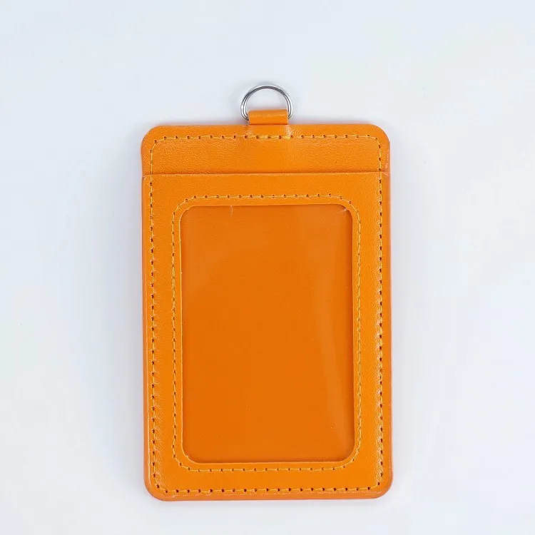 Porta Badge verticale in pelle Pu per interfacce aziendali accessori per allattamento Pass ID Card manica corda cordino retrattile