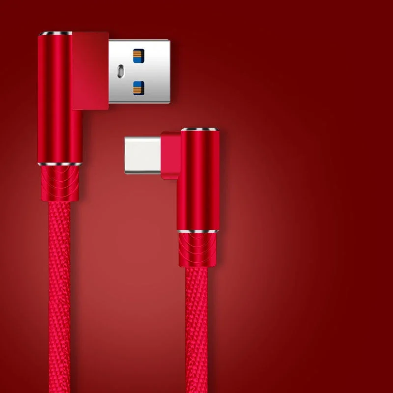 90 graden elleboog 40 W USB naar Type C snellaadkabel voor Huawei Mate 50 40 30 Xiaomi Samsung USB Type C snellaaddatakabel