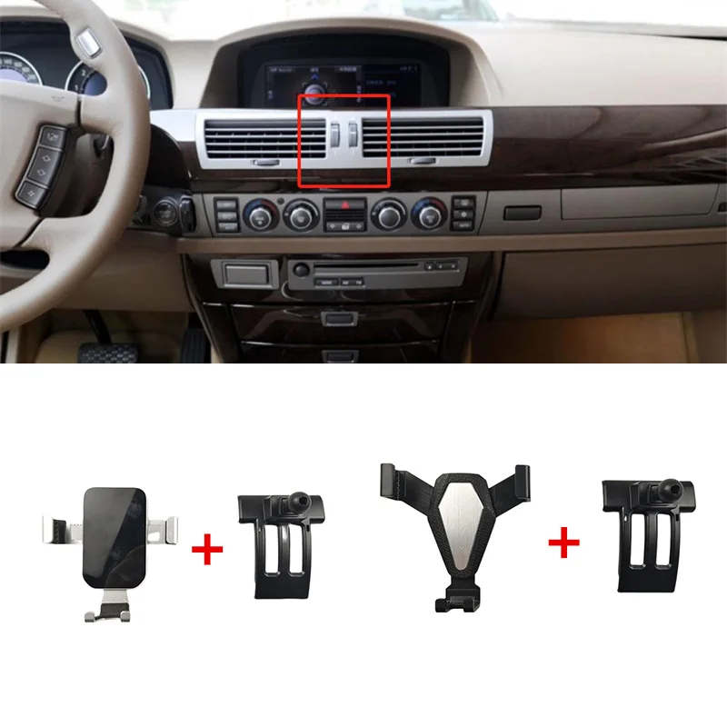 1Lot ABS Material For 2004-2008 BMW E65 730 740 750 760 Gravity Linkage Special Car Phone Holder Bracket Stand Mobile Support