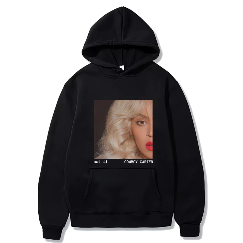 Singer Beyoncé Act II Cowboy Girl New Album print Hoodie Men Women Fleece Long sleeve Sweatshirt Unisex Fashion Y2k pullovers