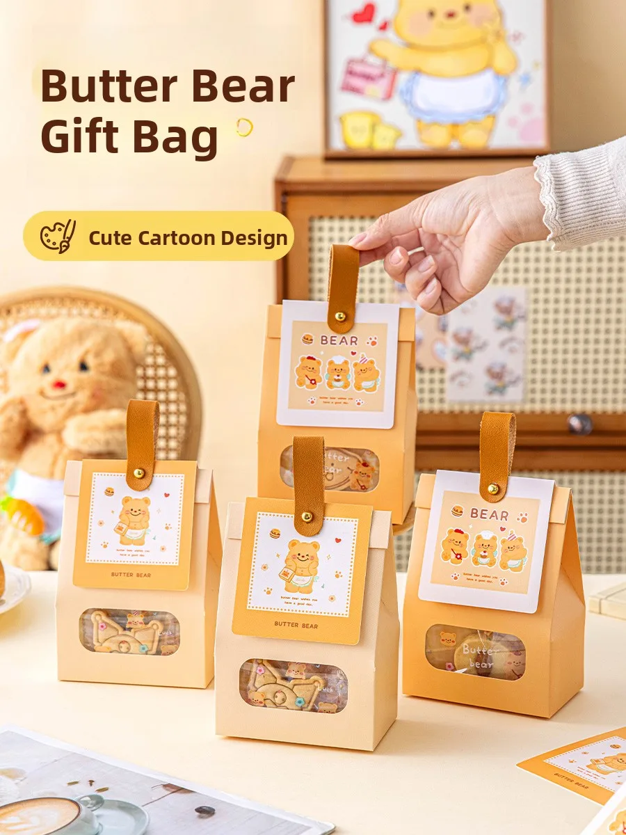 Bolsa de embalaje de galletas para hornear, caja de papel, copo de nieve, dulces, turrón, bolsa de regalo, suministros de pintura de galletas, utensilios de cocina