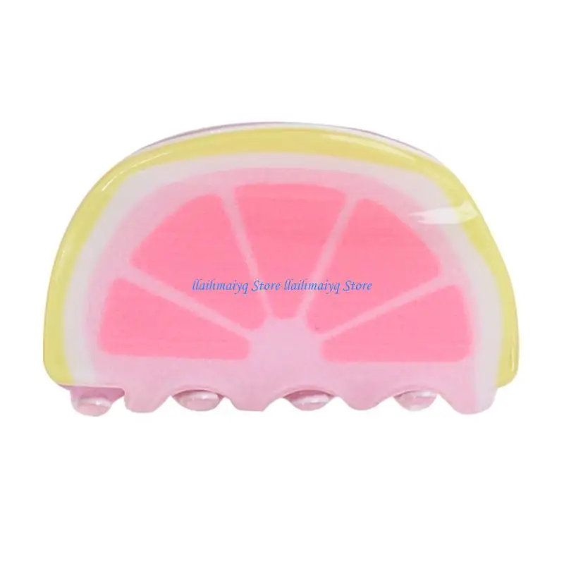 573B Fruit Vegetable Hair Claw for Women Flower Hair Clip Thick Hair Small Claw Clip