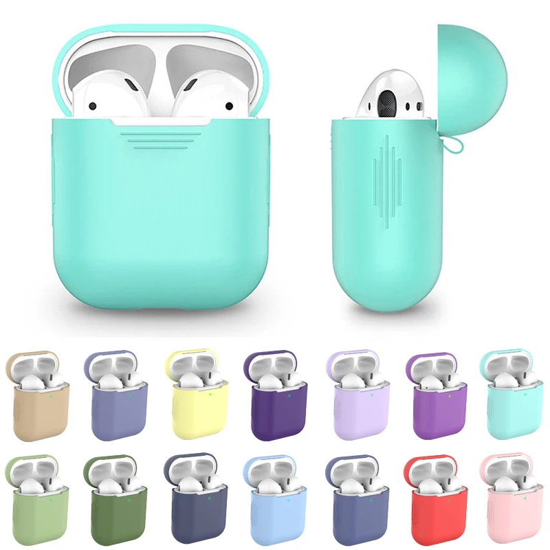 Fundas de silicona suave para Apple AirPods 1.a y 2.a generación, funda para auriculares inalámbricos, funda para air pods, bolsas de carga para auriculares