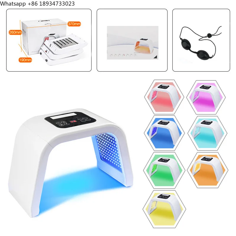 KKS صالون تجديد المنزل 7-color PDT LED الفوتون التدفئة يدهر الوجه والجسم آلة قناع الوجه