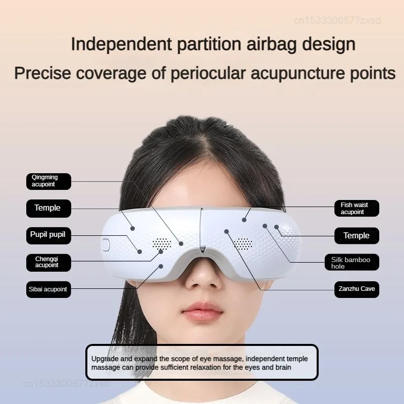 Youpin Miaojie 3D Y5เครื่องนวดตาอัจฉริยะพร้อมความร้อนอัจฉริยะถุงลมนิรภัยเครื่องสั่นสะเทือนดูแลสายตาเครื่องบีบอัดเพลงบลูทูธผ่อนคลาย