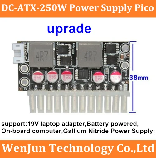 

DC 13.5-25V ATX Switch Mining PSU 24pin MINI ITX DC to ATX PC Power Supply On-board Computer Battery Gallium Nitride 24V 250W