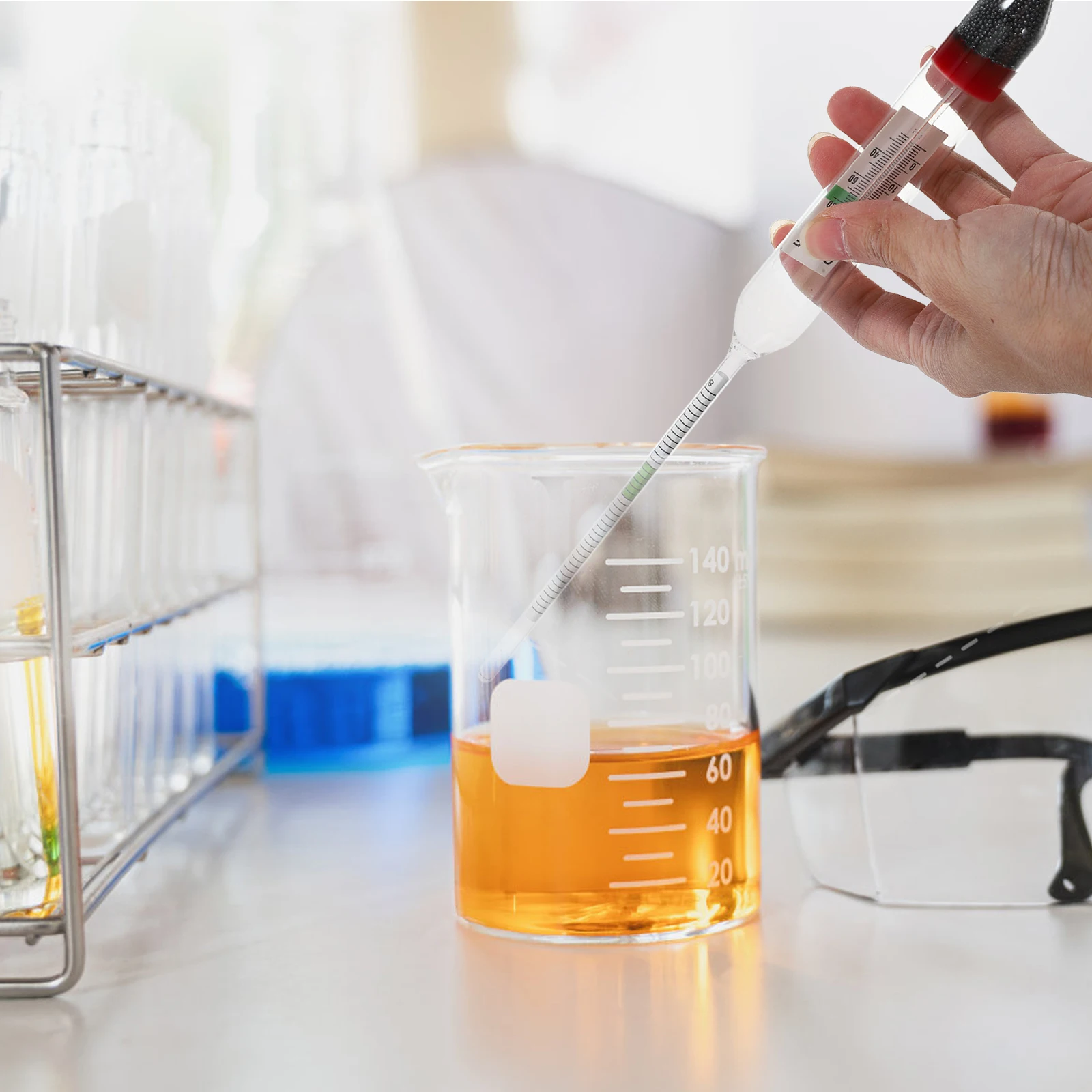 เครื่องวัดความเค็มในน้ำทะเลแบบไฮโดรมิเตอร์ สำหรับตู้ปลา วัดความหนาแน่นของน้ำ ตรวจสอบคุณภาพน้ำในตู้ปลา ระดับมืออาชีพ