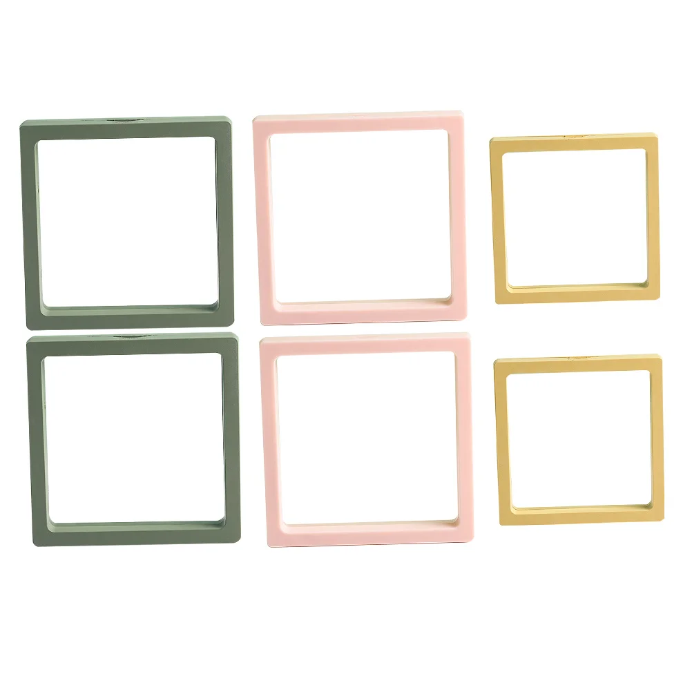 

6pcs Anti-Tarnish Jewelry Box Pe Film Earrings Display Rack Bracelet Storage Organizer Plastic Ring Case Jewelry Display Stand