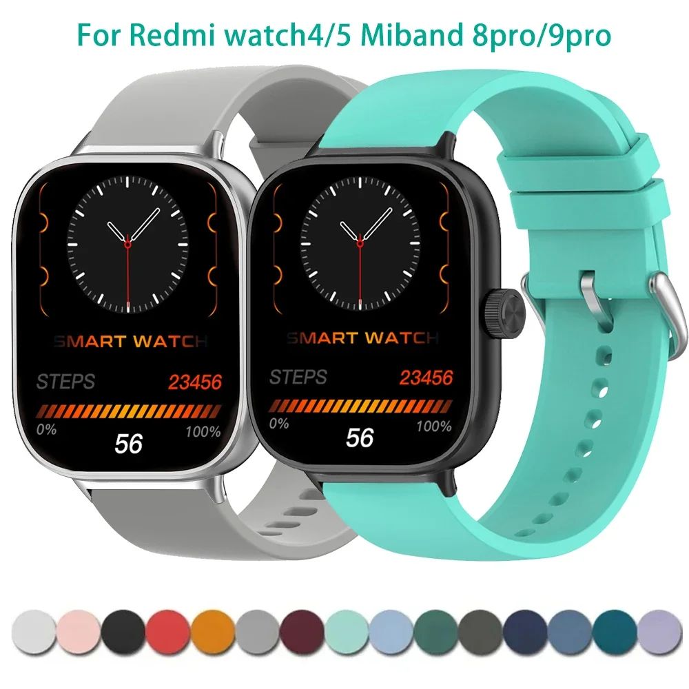Silicone Band for Redmi Watch 4 5 correa Sport Strap Replacement bracelet for Xiaomi  Miband 8pro 9pro Watchband Accessories