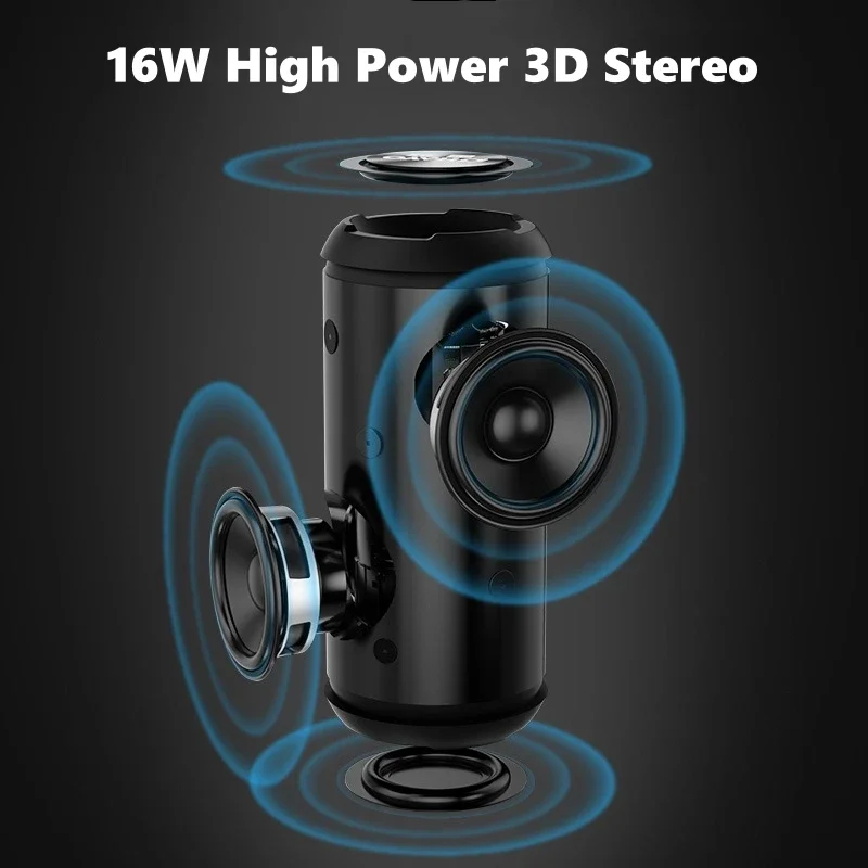 16W Best Quality Wireless Blue Tooth Speakers Outdoor IPX6 Waterproof With RGB Light Portable TWS Pairing Stereo Speaker