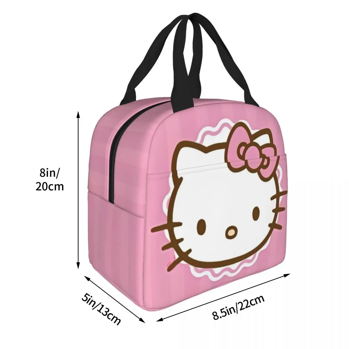 Cute Hello Kitty Anime Insulated Lunch Bags borsa termica Contenitore per pasti portatile Tote Lunch Box borse per alimenti College Outdoor