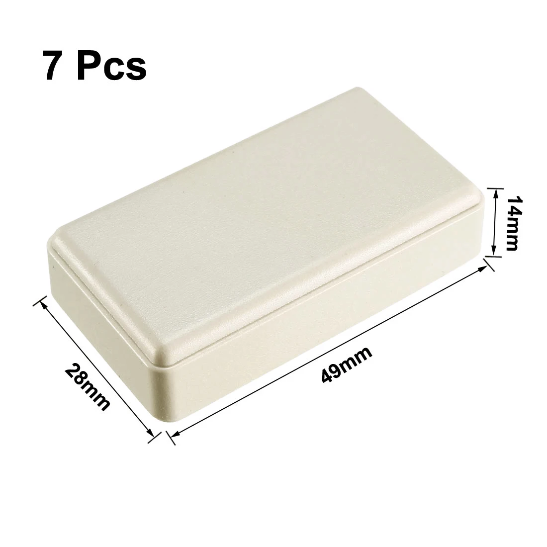 Uxcell 7pcs DIY Electronic ABS Plastic Junction Box Enclosure Case Beige 49x28x14mm For Small Terminal