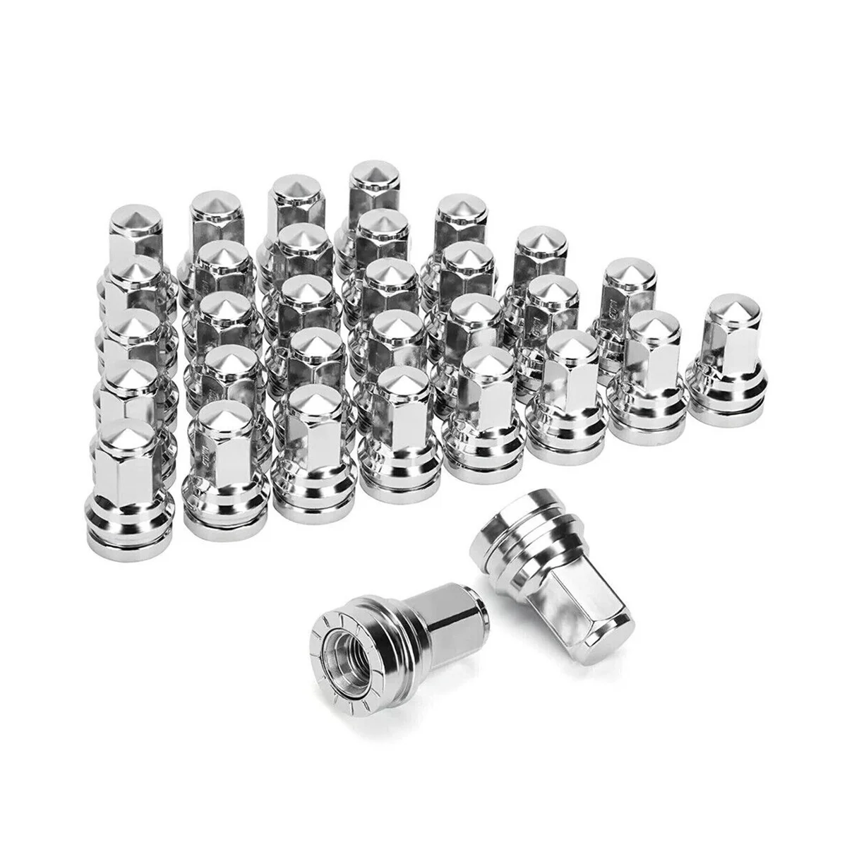 1 Set 32 Pcs Hub Lug Nuts M14X1.5 HCPZ-1012-A HCPZ-1012-B for Ford Raptor F150 F250 F350 F450 2017-2023 Auto Parts